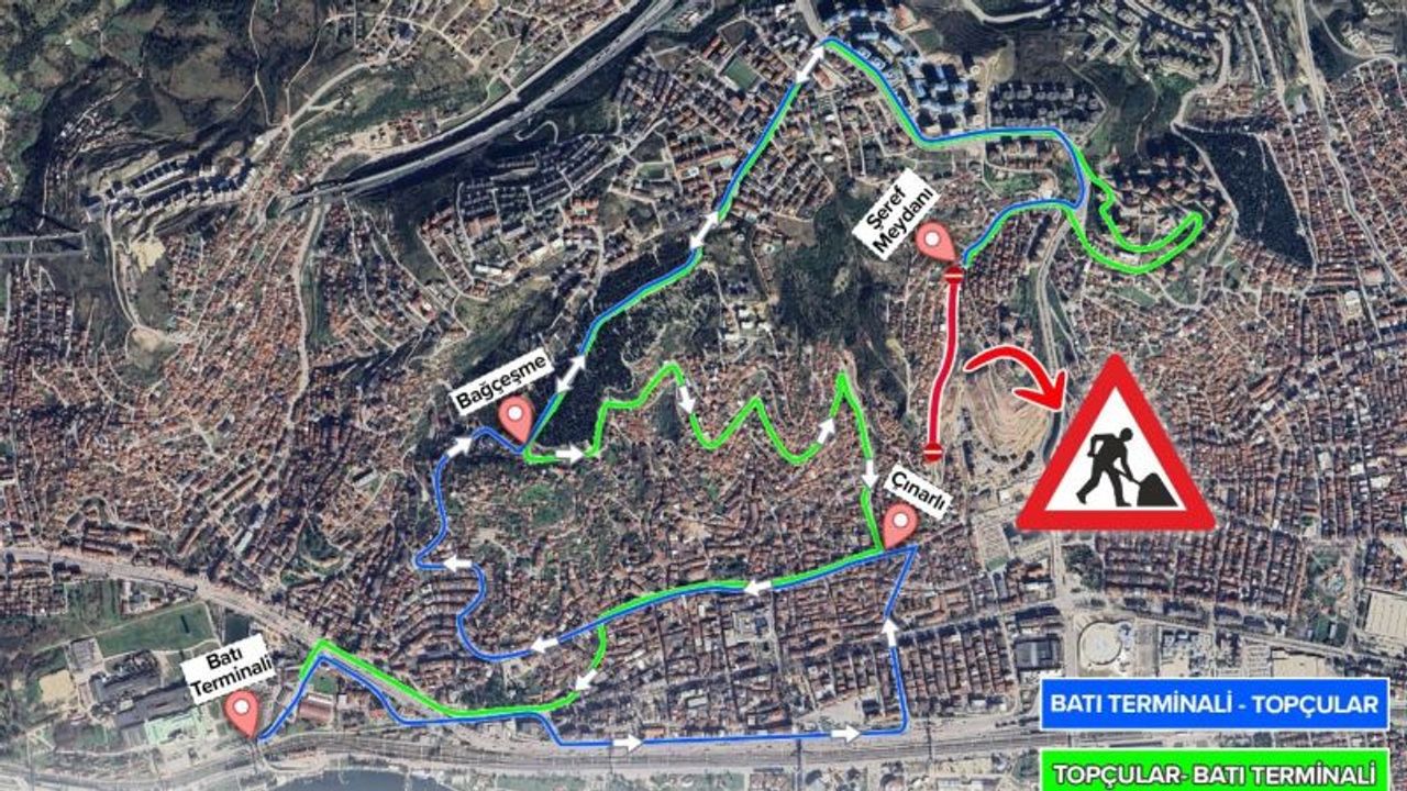 Kocaeli'de Güzergah Değişikliği