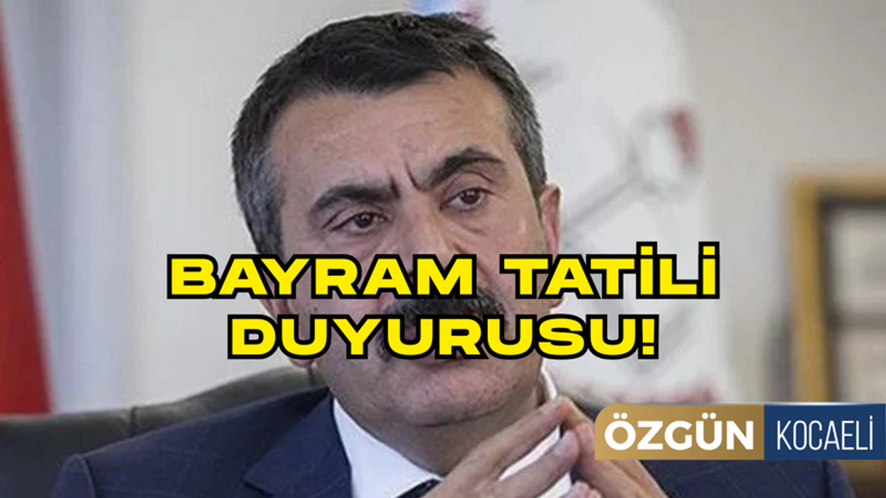 MEB Bakanı Tekin öğrencilere tatil duyurusunda bulundu