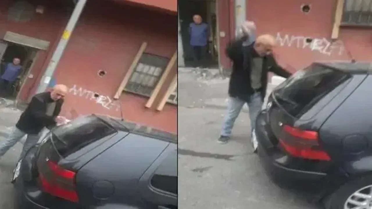 Sokakta Dehşet: Esnafın Arabalarını Taşla Parçaladı