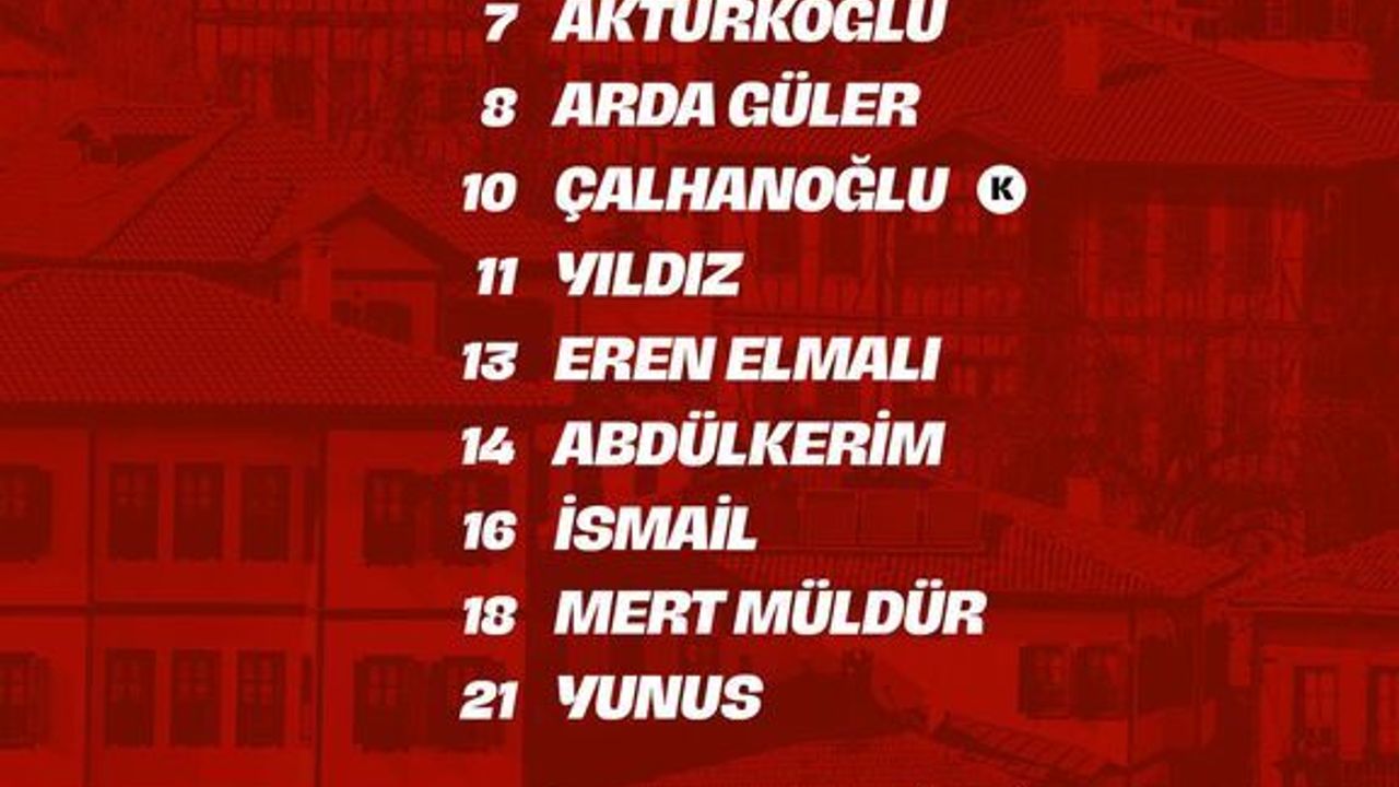 MİLLİ MAÇTA KADROLAR BELLİ OLDU