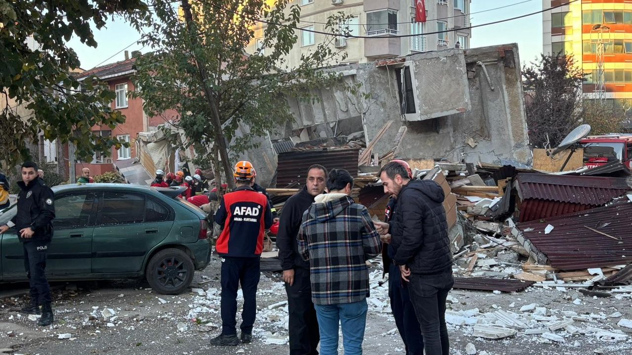 Gebze'de çöken binanın eski hali ortaya çıktı