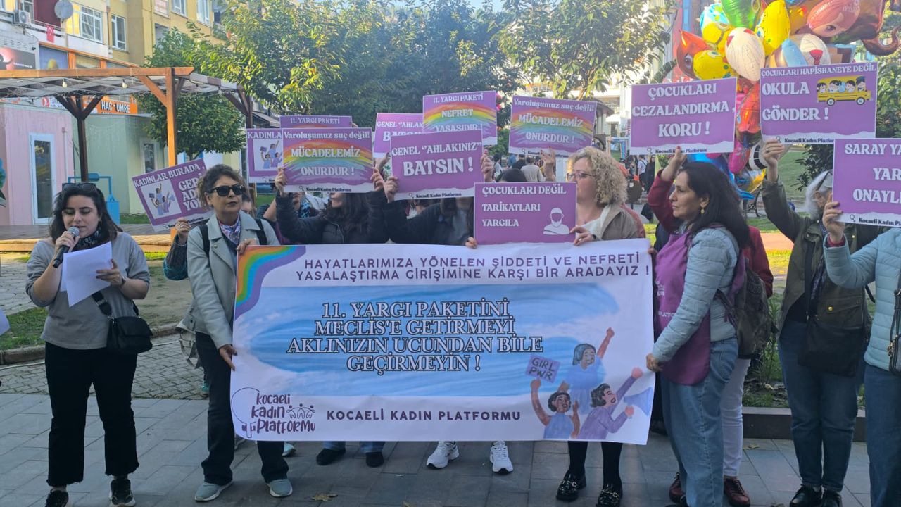 Kocaeli Kadın Platformu 11'inci Yargı Paketine Karşı