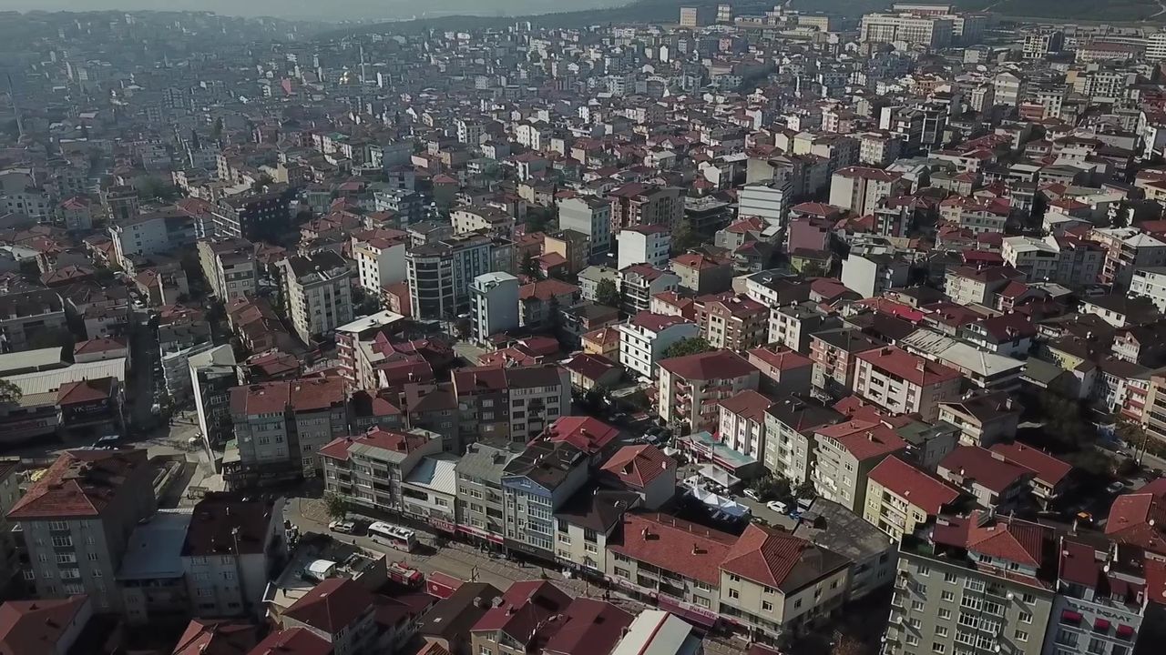 Gebze'deki riskli bölge havadan görüntülendi