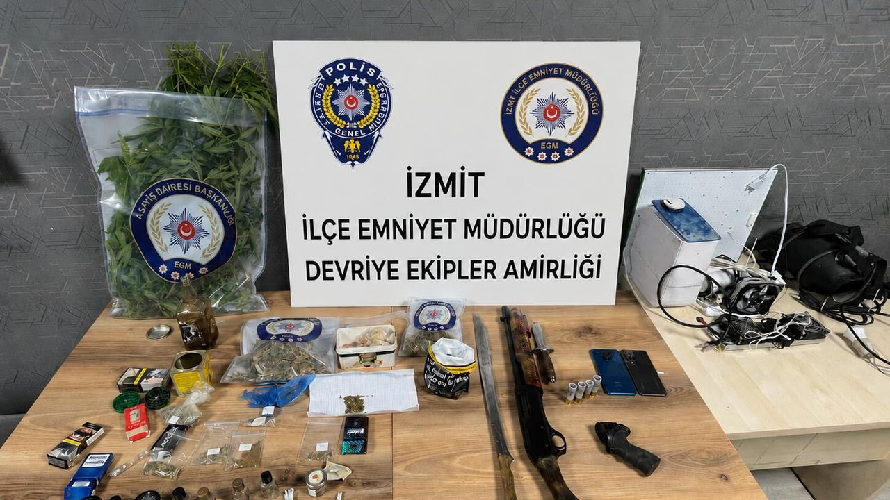Kocaeli’de Operasyon: Uyuşturucu ve Silah Ele Geçirildi