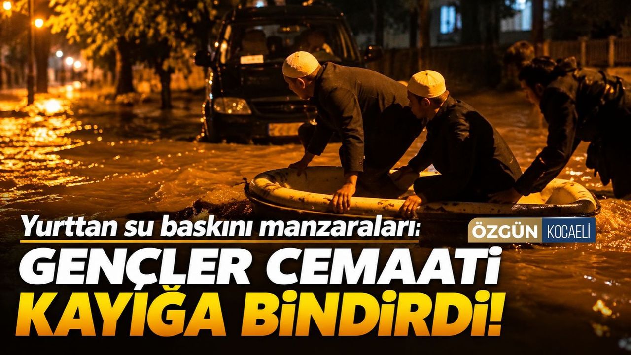 Sakarya'da su baskınında cami cemaati kayıkla kurtarıldı