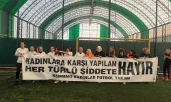 Bu kez futbol sahasından "Kadına Şiddete Hayır" dediler!
