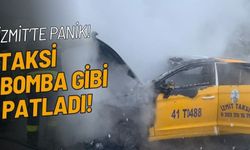 İzmit'te Taksi Bomba Gibi Patladı! 