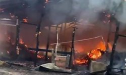 Samanlık küle döndü! 