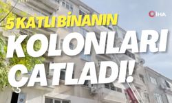 Kocaeli'de 5 Katlı Binanın Kolonları Çatladı!
