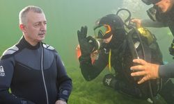 Başkan Büyükakın dalgıç kıyafeti giydi, dibe indi: Gördüğü manzara şaşırttı