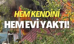 Hem Kendi Hem Evi Yandı!