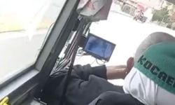 Otobüsü Şoförü Direksiyon Başında Sigara İçti