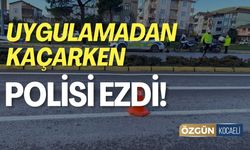 Kocaeli'de Uygulamadan Kaçan Motosikletli Polisi Ezdi!