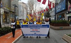 KESK’e bağlı sendikalar Kocaeli’de iş bıraktı