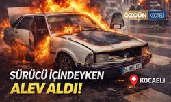 Kocaeli'de Korkunç Olay: Şoför İçindeyken Alev Aldı!