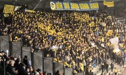 Deplasman tribünü ve emniyet arasında gerginlik