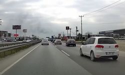 Emniyet şeridini kullandı, trafikte tehlike saçtı