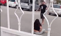 Sokak Ortasında Karısını Dövdü