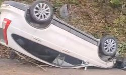 Kartepe Zirve Yolunda Feci Kaza! Otomobil Takla Attı