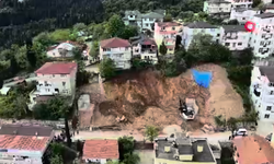 İzmit'te Toprak Kayması Havadan Görüntülendi