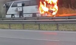 Kocaeli TEM’de Yolcu Otobüsü Alevlere Teslim Oldu