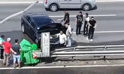 D-100’de Otomobil Refüje Saplandı