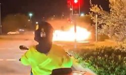 Kazaya Karışan Otomobiller Alev Topuna Döndü