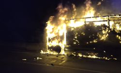 İzmit Yönünde TIR Yangını Paniği