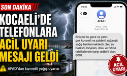 Kocaeli’de telefonlara acil uyarı mesajı geldi