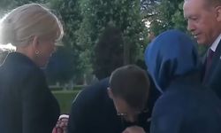 Fransa Cumhurbaşkanı, Emine Erdoğan’ın elini öpmeye çalıştı