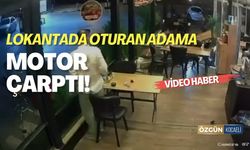 Kocaeli'de Lokantada Oturan Adama Motor Çarptı