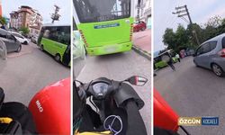 Kocaeli'de Motosikletli Şahıs Ortalığı Karıştırdı