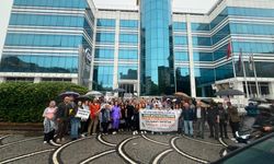 Gıda mühendislerinden ISS önünde siyah çelenkli eylem