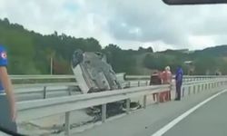 İzmit-Kandıra yolunda otomobil takla attı