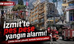 İzmit'te peş peşe yangın alarmı! Çatıdan duman yükseldi, bankada batarya patladı