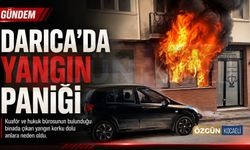 Darıca'da binadan alevler yükseldi