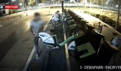Seka Park'taki bisikletleri böyle çaldılar