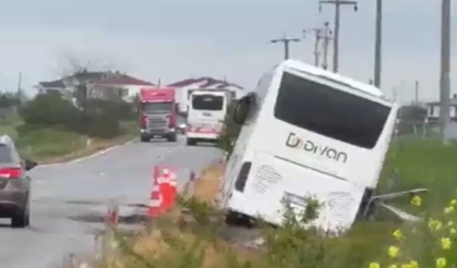 1 Mayıs'a Giden İşçi Otobüsü Kaza Geçirdi
