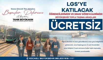 Kocaeli’de LGS Günü Ulaşım Ücretsiz Olacak