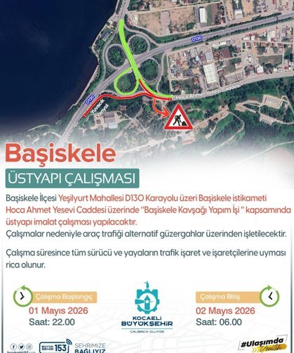 D-130 Trafiğe Kapanıyor