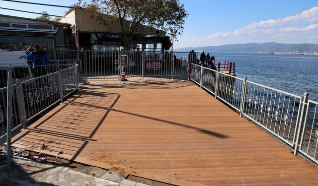 Değirmendere Sahiline Yeni Yaya Köprüsü Kazandırıldı