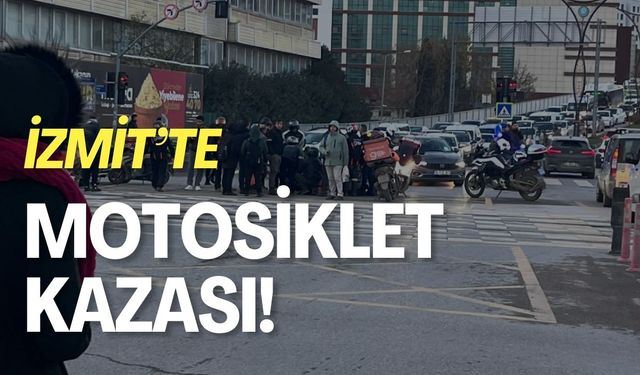 İzmit'te Motosiklet Kazası! Ölümden Döndü
