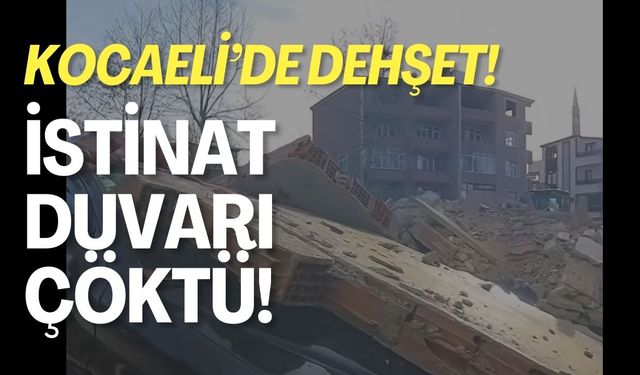 Darıca’da İnşaat Duvarı Çöktü, Araçlar Zarar gördü