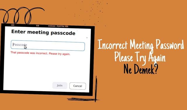 Incorrect Meeting Password Please Try Again Ne Demek?