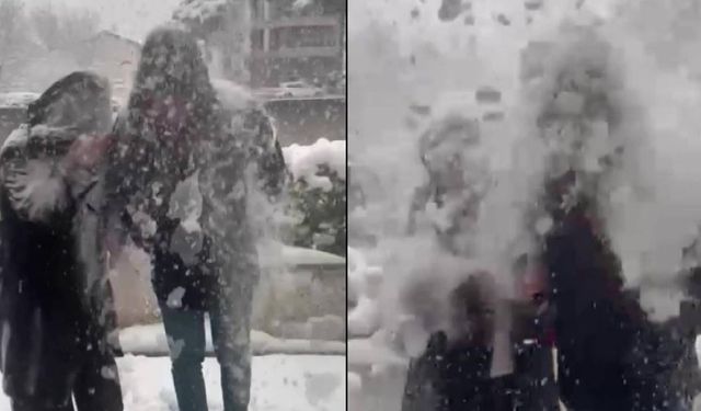 Selfie yapan çift kara gömüldü