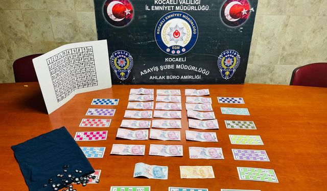 Kartepe’de Ruhsatsız Tombala Operasyonu