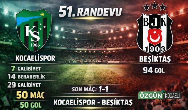 Kocaelispor ile Beşiktaş 51'inci kez karşı karşıya