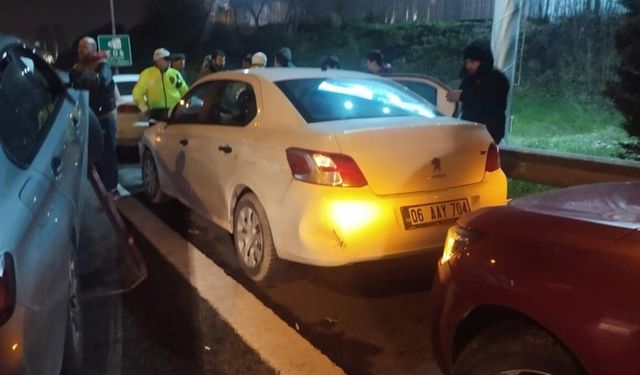 TEM'de Sekiz Araç Birbirine Girdi