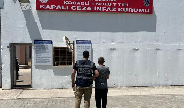 8 yıl hapis cezasıyla aranan hükümlü Kocaeli'de yakalandı