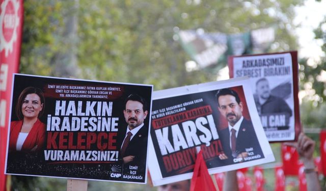 İzmit halkı operasyonlara karşı yürüdü